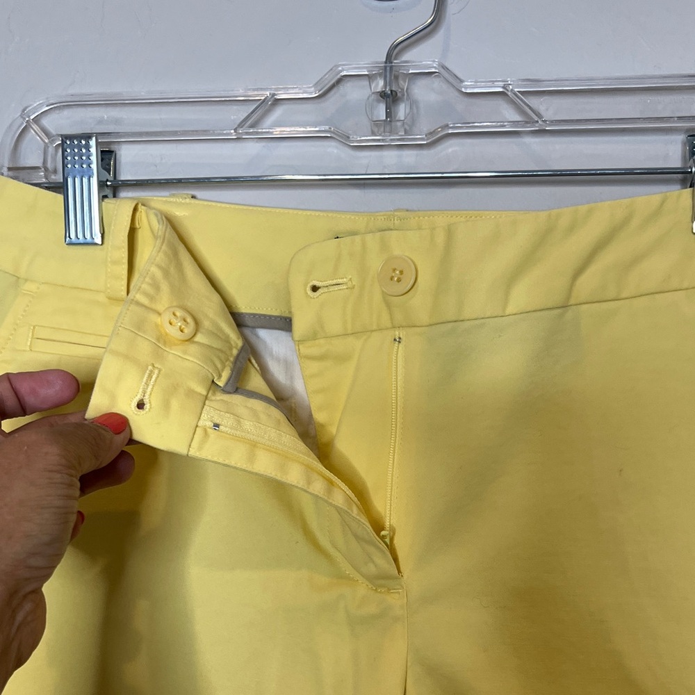 Talbots Bright Yellow Chino Bermuda Shorts size 6 - Picture 7 of 9